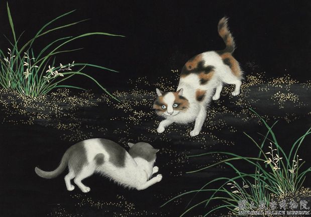 清沈振麟畫耄耋同春　冊　蘭蕙貍奴